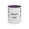 11oz Borzoi Dog Dad Mug, Vintage Sketch Coffee Mug, Dog Dad Gift