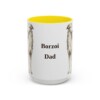 15oz Borzoi Dog Dad Mug, Vintage Sketch Coffee Mug, Dog Dad Gift
