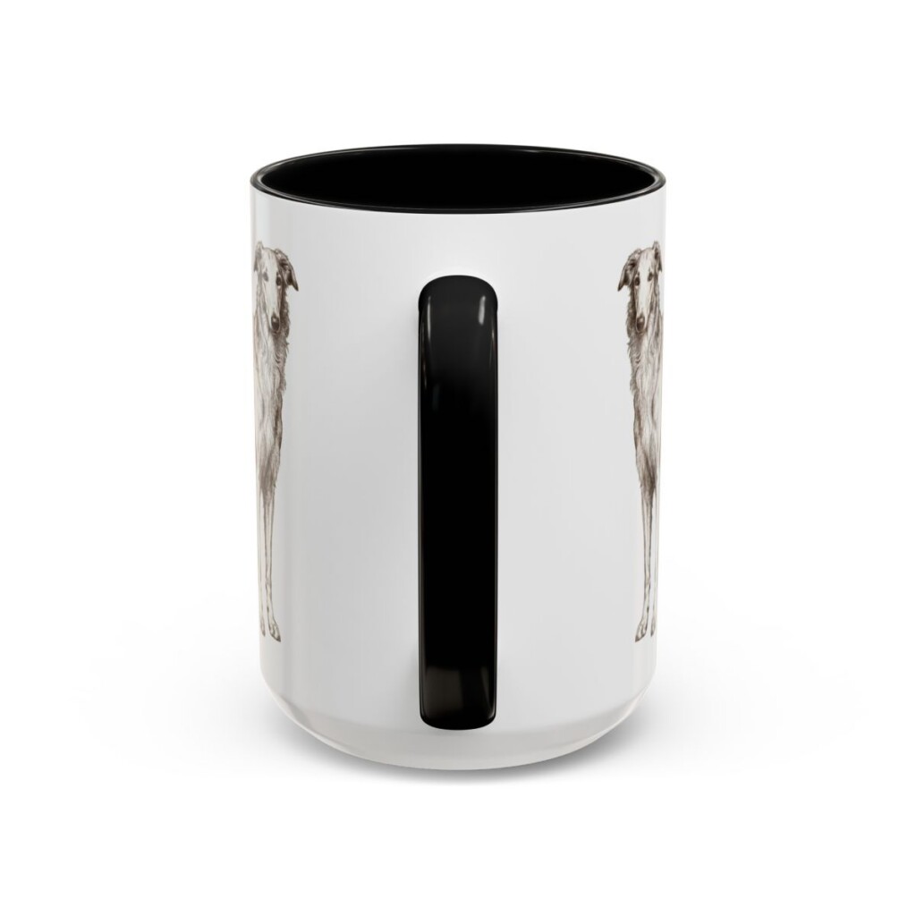 15oz Funny Borzoi Mug, Basically A Greyhound Having Trust Issues, Vintage Dog Coffee Mug, Dog Lover Gift