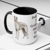 15oz Funny Borzoi Mug, Basically A Greyhound Having Trust Issues, Vintage Dog Coffee Mug, Dog Lover Gift