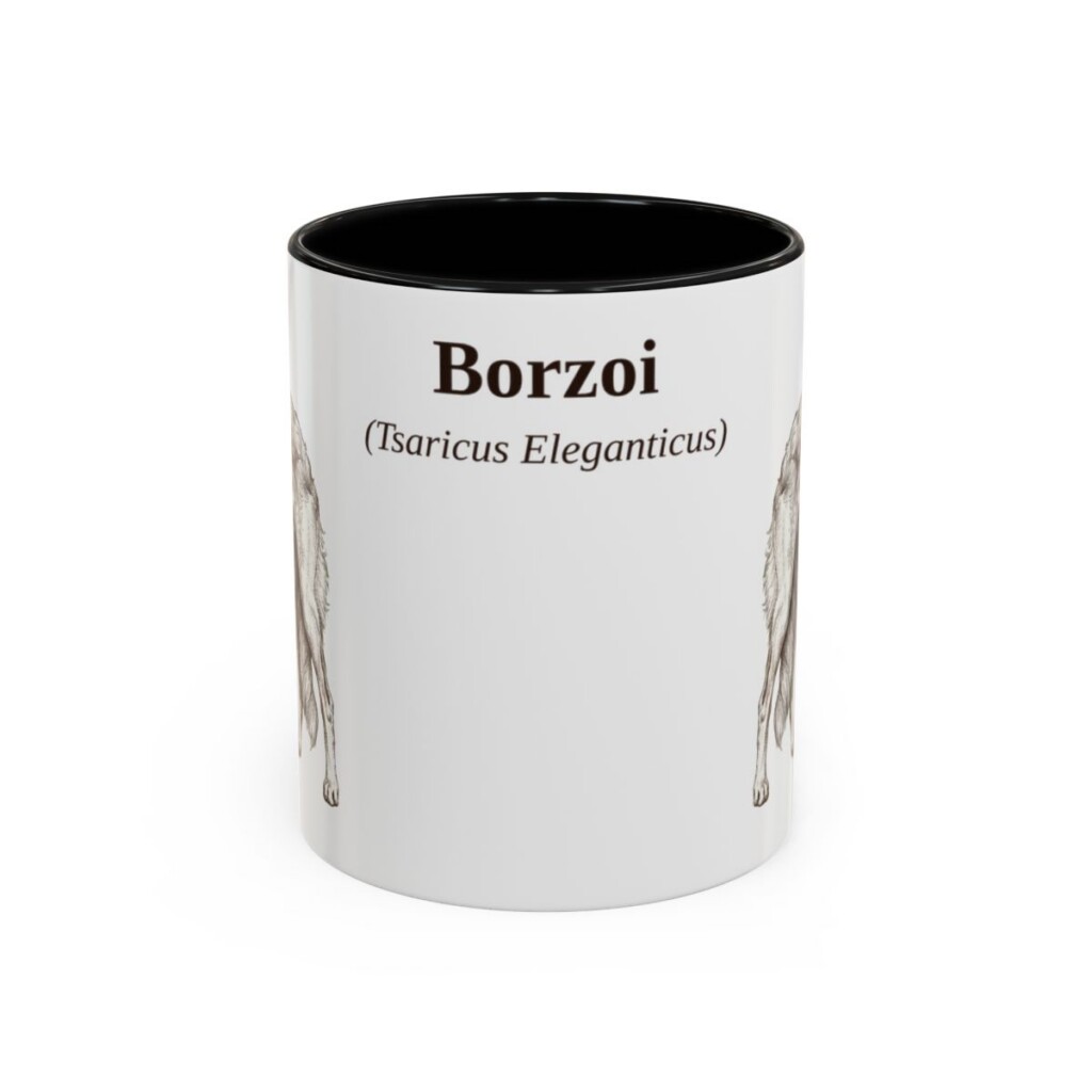 11oz Borzoi Latin Mug, Borzoi, Vintage Dog Coffee Mug, Dog Lover Gift
