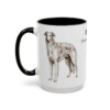 15oz Borzoi Latin Mug, Borzoi, Vintage Dog Coffee Mug, Dog Lover Gift
