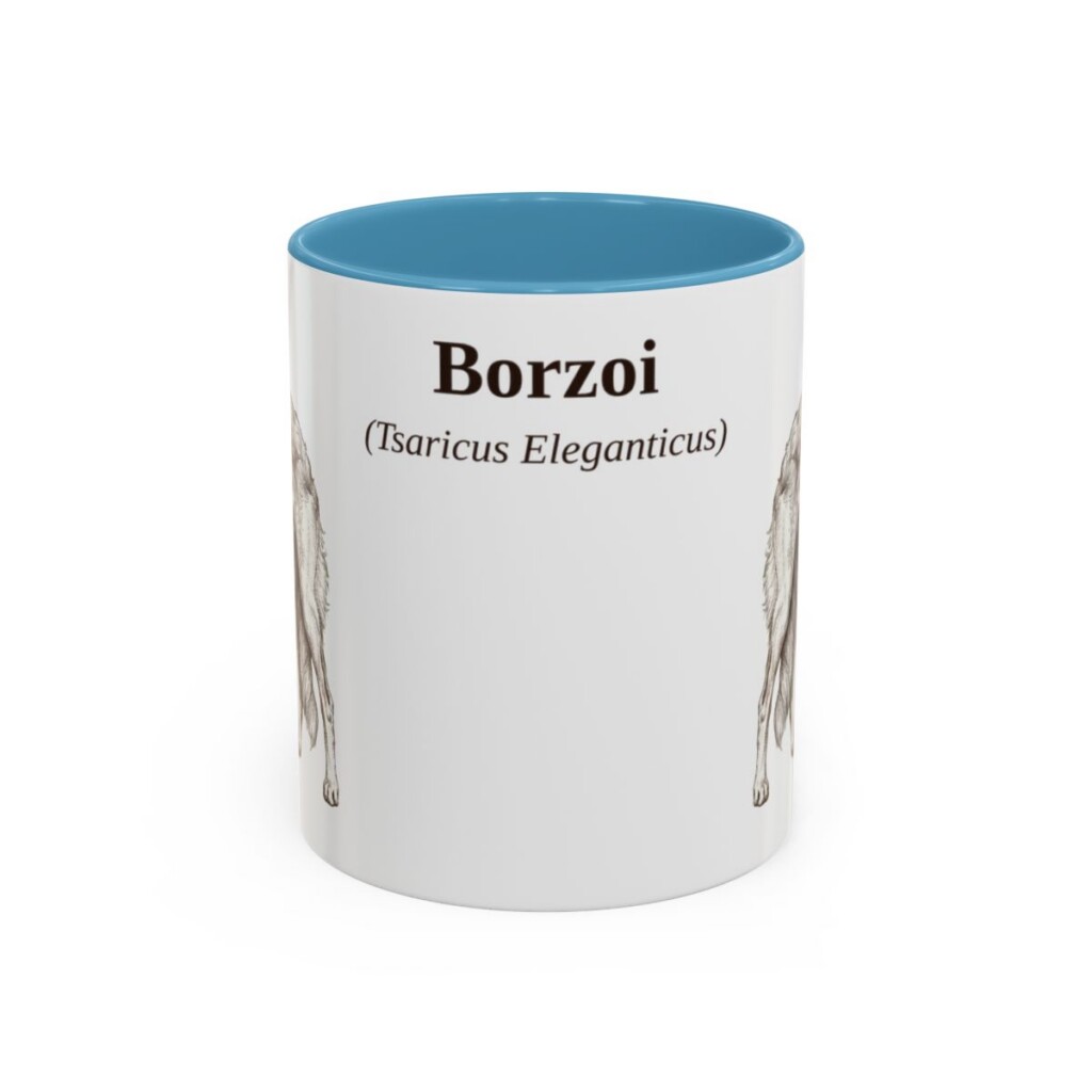 11oz Borzoi Latin Mug, Borzoi, Vintage Dog Coffee Mug, Dog Lover Gift