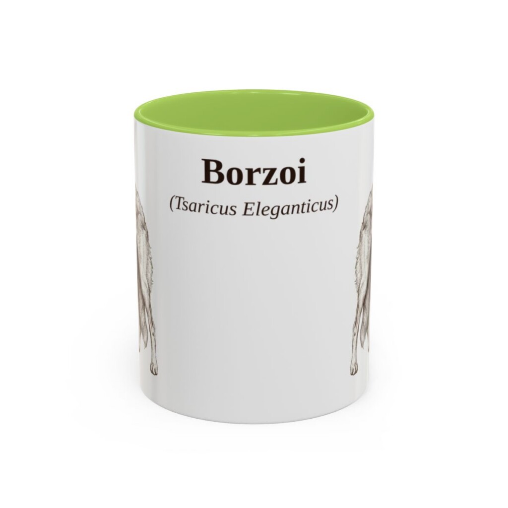 11oz Borzoi Latin Mug, Borzoi, Vintage Dog Coffee Mug, Dog Lover Gift