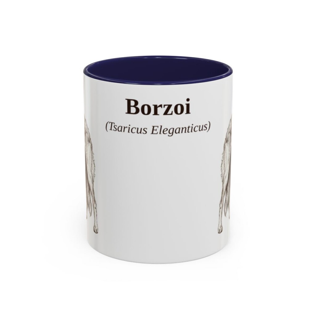 11oz Borzoi Latin Mug, Borzoi, Vintage Dog Coffee Mug, Dog Lover Gift
