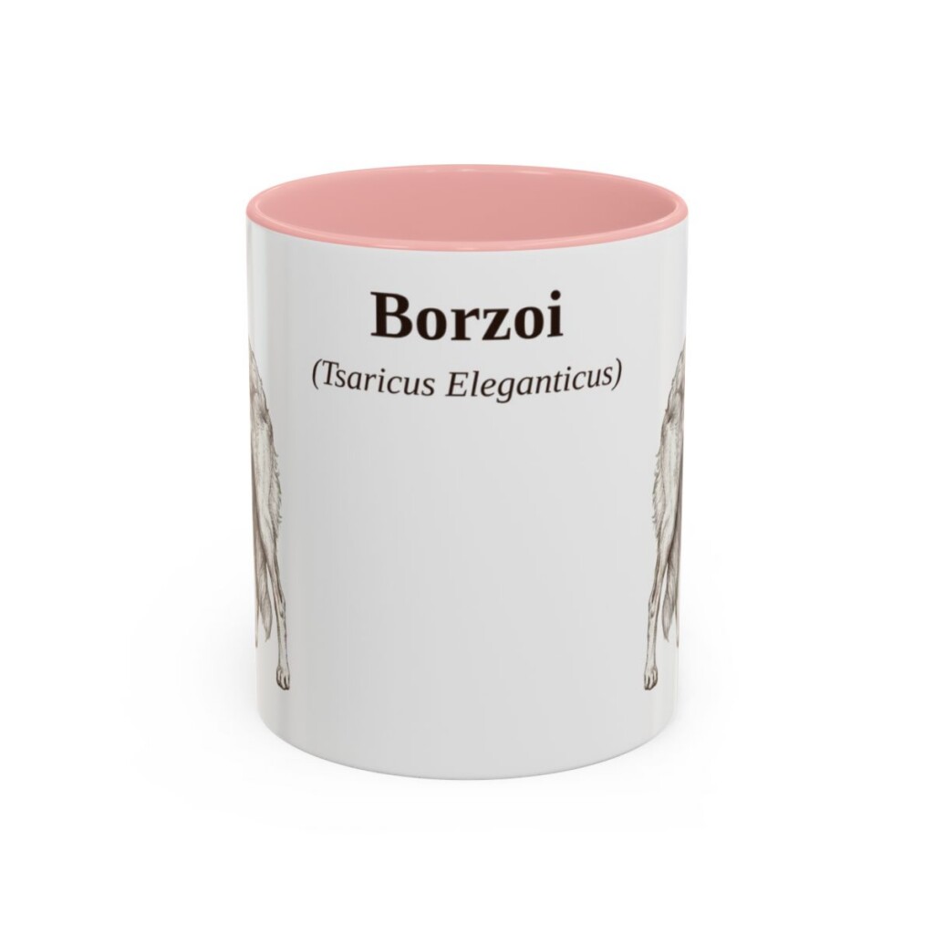 11oz Borzoi Latin Mug, Borzoi, Vintage Dog Coffee Mug, Dog Lover Gift