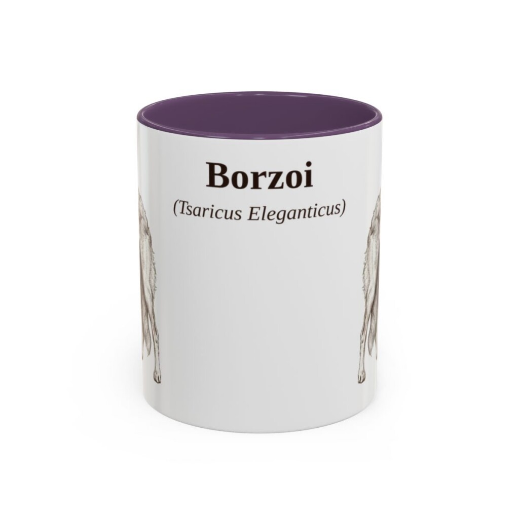11oz Borzoi Latin Mug, Borzoi, Vintage Dog Coffee Mug, Dog Lover Gift