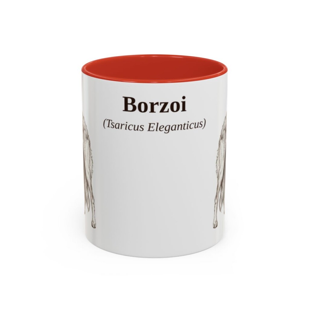 11oz Borzoi Latin Mug, Borzoi, Vintage Dog Coffee Mug, Dog Lover Gift