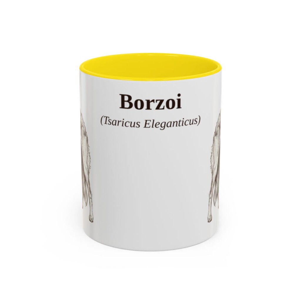 11oz Borzoi Latin Mug, Borzoi, Vintage Dog Coffee Mug, Dog Lover Gift