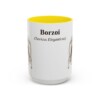 15oz Borzoi Latin Mug, Borzoi, Vintage Dog Coffee Mug, Dog Lover Gift