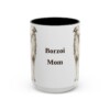 15oz Borzoi Dog Mom Mug, Vintage Sketch Coffee Mug, Dog Mom Gift