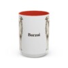 15oz Borzoi Mug, Vintage Dog Portrait Coffee Mug, Dog Lover Gift