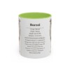 borzoi-mug-writeup-light-green-3 11oz Borzoi Mug, Illustrated Dog Breed Facts Coffee Mug, Vintage Dog Keepsake Gift