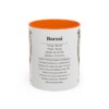borzoi-mug-writeup-orange-7 11oz Borzoi Mug, Illustrated Dog Breed Facts Coffee Mug, Vintage Dog Keepsake Gift