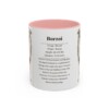 borzoi-mug-writeup-pink-7 11oz Borzoi Mug, Illustrated Dog Breed Facts Coffee Mug, Vintage Dog Keepsake Gift