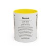 borzoi-mug-writeup-yellow-7 11oz Borzoi Mug, Illustrated Dog Breed Facts Coffee Mug, Vintage Dog Keepsake Gift