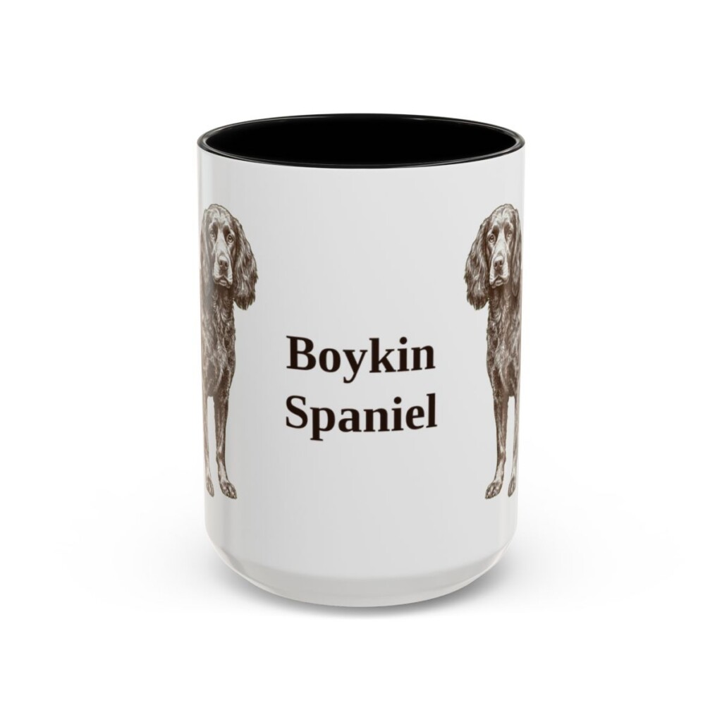 15oz Boykin Spaniel Mug, Vintage Dog Portrait Coffee Mug, Dog Lover Gift