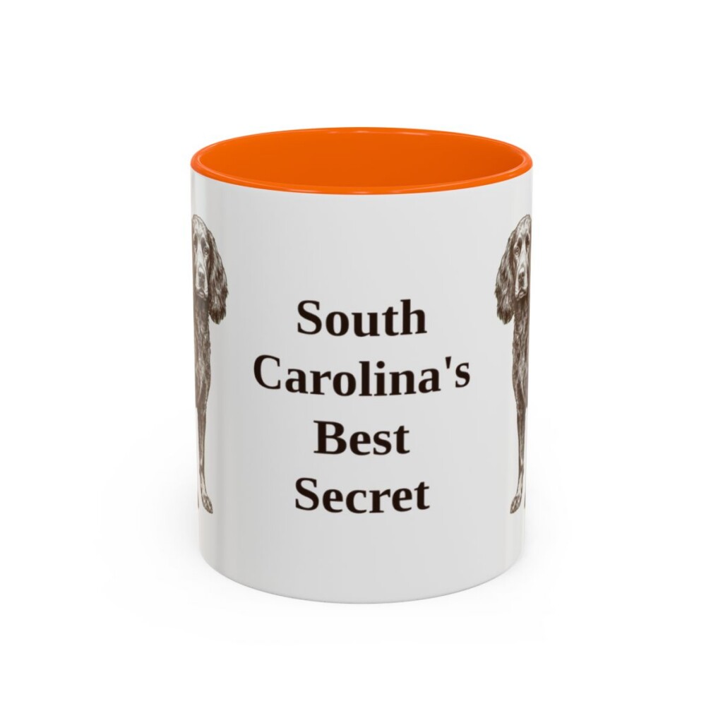 boykin-spaniel-mug-humor-orange-1 11oz Funny Boykin Spaniel Mug, South Carolina's Best Secret, Vintage Dog Coffee Mug, Dog Lover Gift
