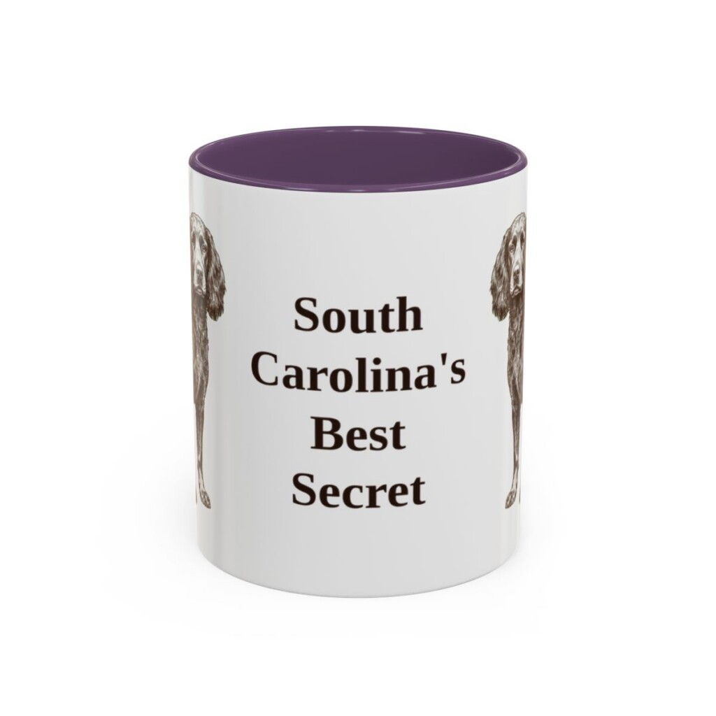 boykin-spaniel-mug-humor-purple-1 11oz Funny Boykin Spaniel Mug, South Carolina's Best Secret, Vintage Dog Coffee Mug, Dog Lover Gift