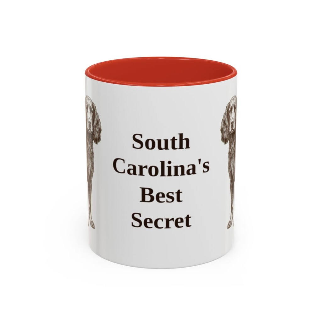 boykin-spaniel-mug-humor-red-1 11oz Funny Boykin Spaniel Mug, South Carolina's Best Secret, Vintage Dog Coffee Mug, Dog Lover Gift