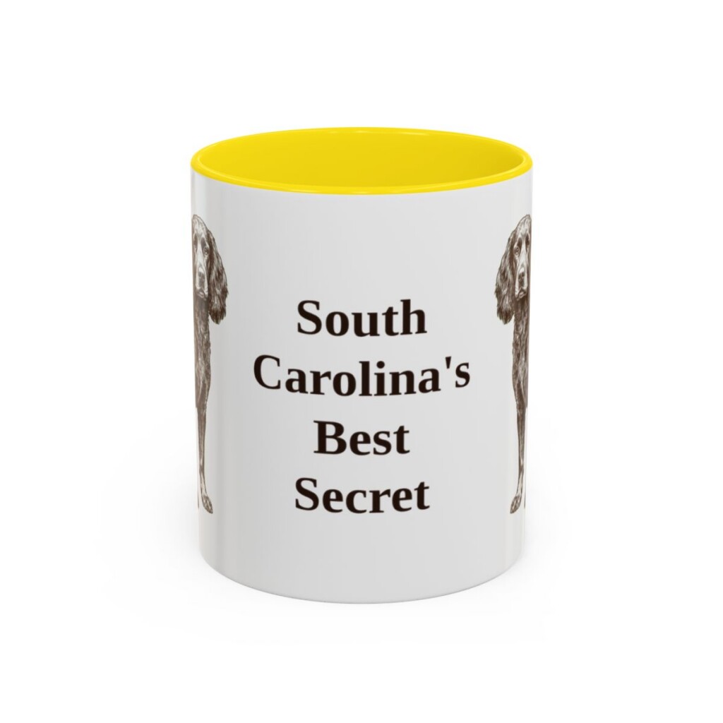 boykin-spaniel-mug-humor-yellow-1 11oz Funny Boykin Spaniel Mug, South Carolina's Best Secret, Vintage Dog Coffee Mug, Dog Lover Gift