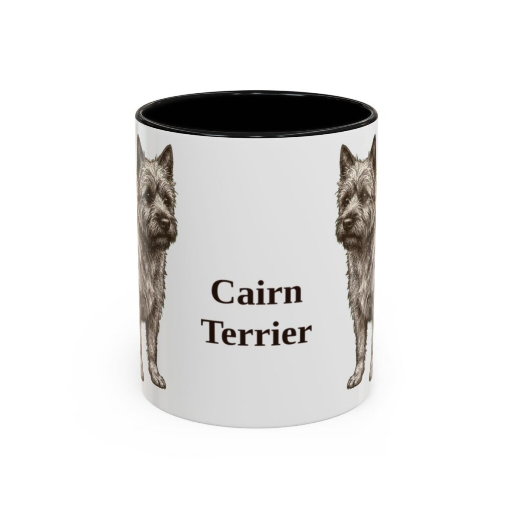 11oz Cairn Terrier Mug, Vintage Dog Portrait Coffee Mug, Dog Lover Gift