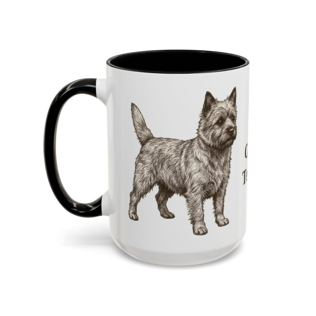 15oz Cairn Terrier Mug, Vintage Dog Portrait Coffee Mug, Dog Lover Gift