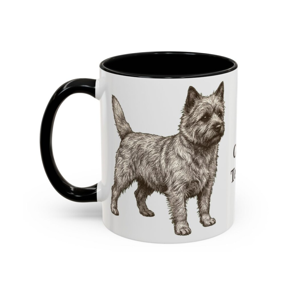 11oz Cairn Terrier Mug, Vintage Dog Portrait Coffee Mug, Dog Lover Gift