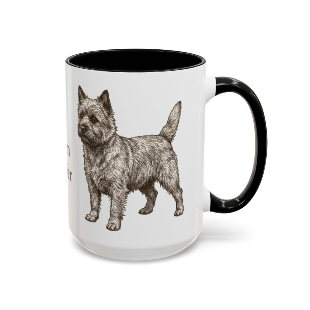 15oz Cairn Terrier Mug, Vintage Dog Portrait Coffee Mug, Dog Lover Gift