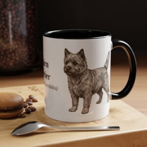 11oz Cairn Terrier Latin Mug, Cairn Terrier, Vintage Dog Coffee Mug, Dog Lover Gift