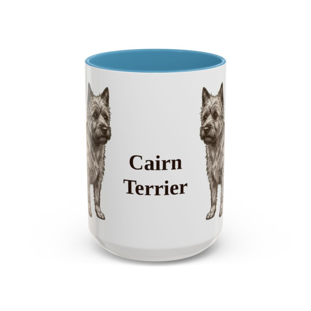 15oz Cairn Terrier Mug, Vintage Dog Portrait Coffee Mug, Dog Lover Gift