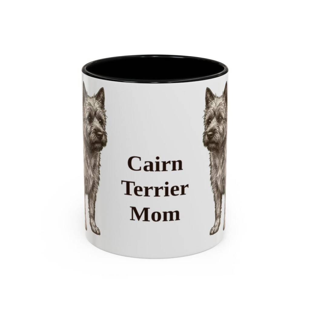 11oz Cairn Terrier Dog Mom Mug, Vintage Sketch Coffee Mug, Dog Mom Gift