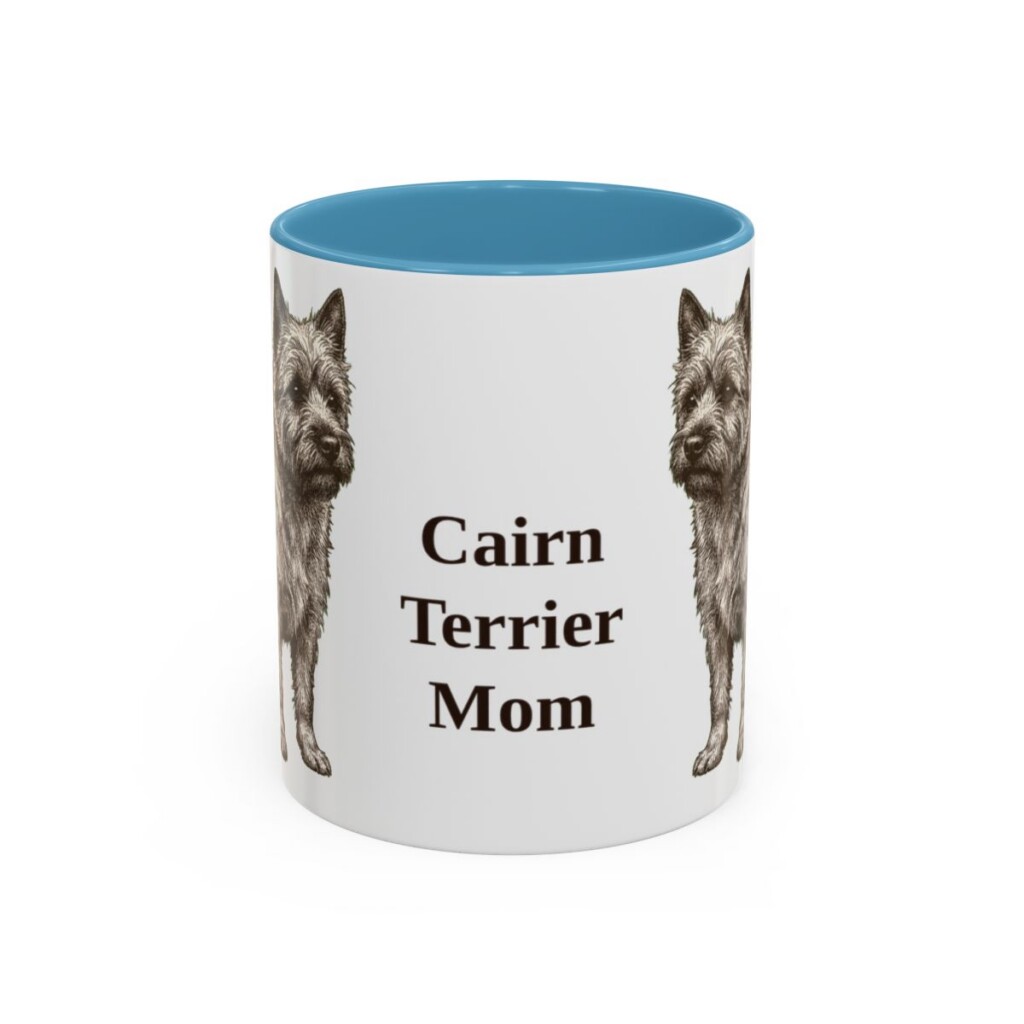 11oz Cairn Terrier Dog Mom Mug, Vintage Sketch Coffee Mug, Dog Mom Gift