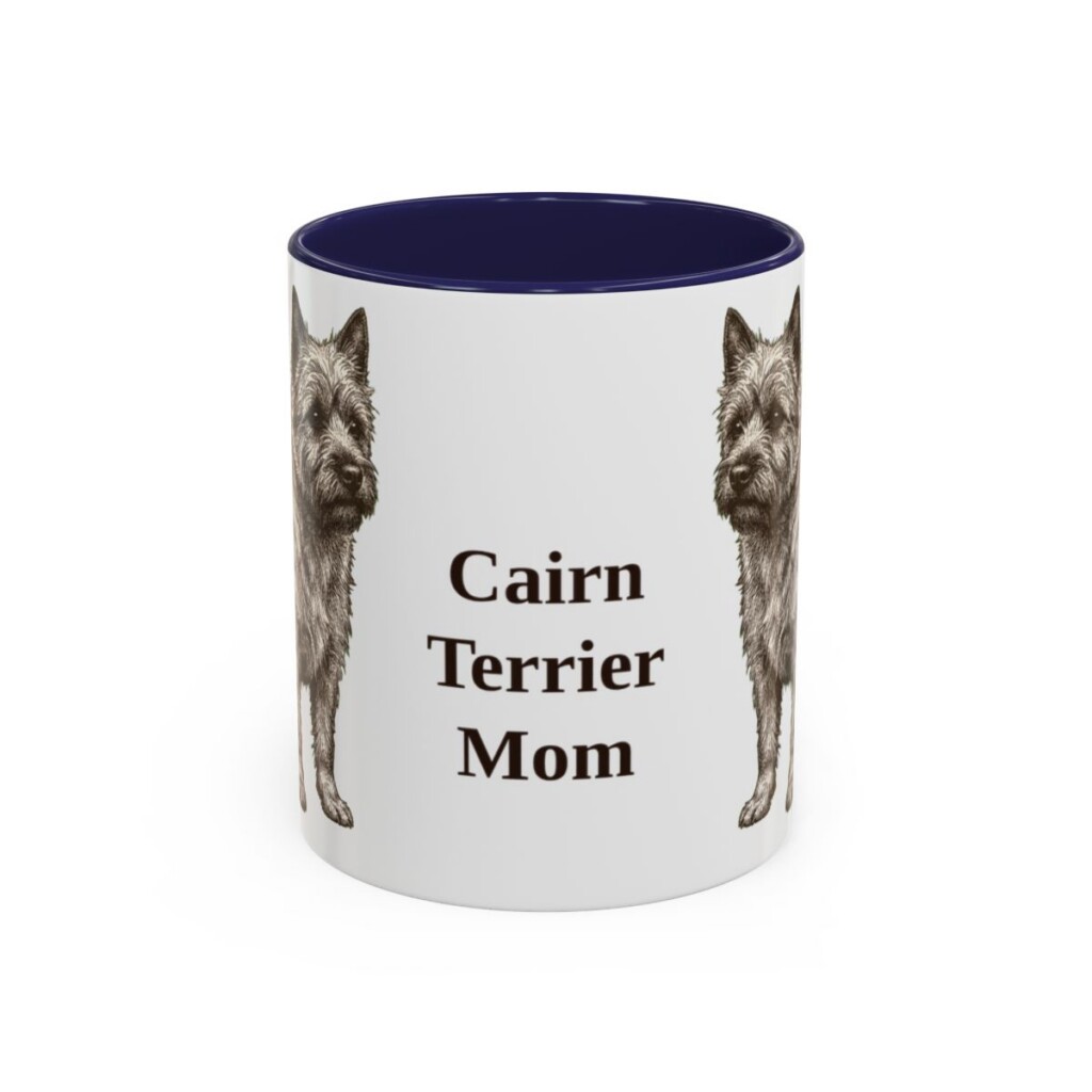 11oz Cairn Terrier Dog Mom Mug, Vintage Sketch Coffee Mug, Dog Mom Gift