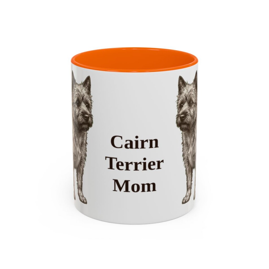 11oz Cairn Terrier Dog Mom Mug, Vintage Sketch Coffee Mug, Dog Mom Gift