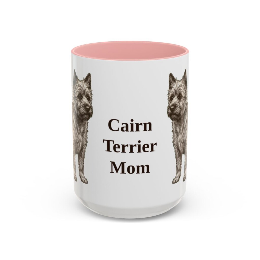 15oz Cairn Terrier Dog Mom Mug, Vintage Sketch Coffee Mug, Dog Mom Gift