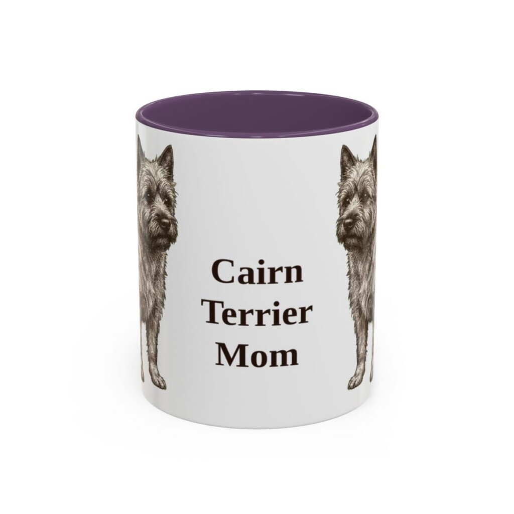 11oz Cairn Terrier Dog Mom Mug, Vintage Sketch Coffee Mug, Dog Mom Gift
