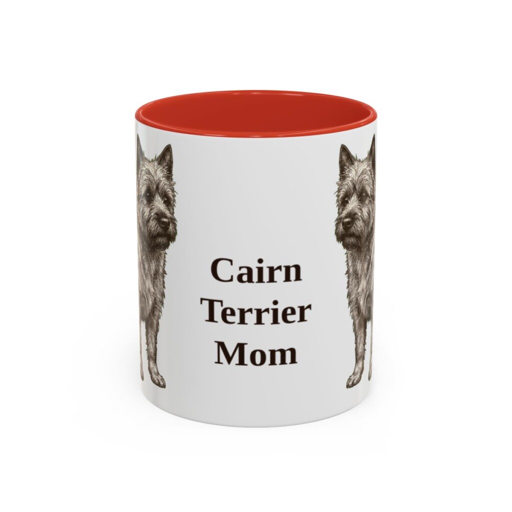 11oz Cairn Terrier Dog Mom Mug, Vintage Sketch Coffee Mug, Dog Mom Gift