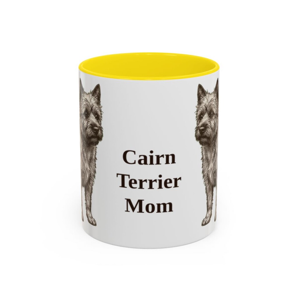 11oz Cairn Terrier Dog Mom Mug, Vintage Sketch Coffee Mug, Dog Mom Gift