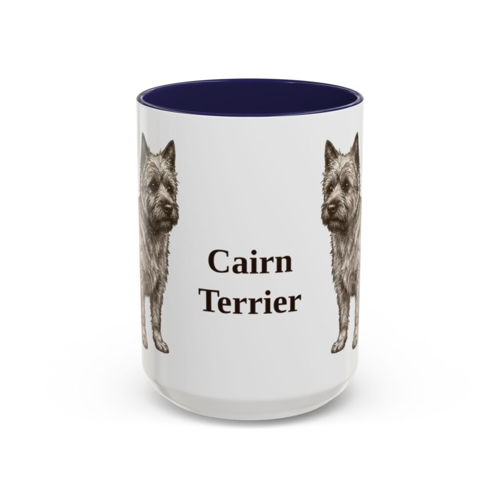15oz Cairn Terrier Mug, Vintage Dog Portrait Coffee Mug, Dog Lover Gift