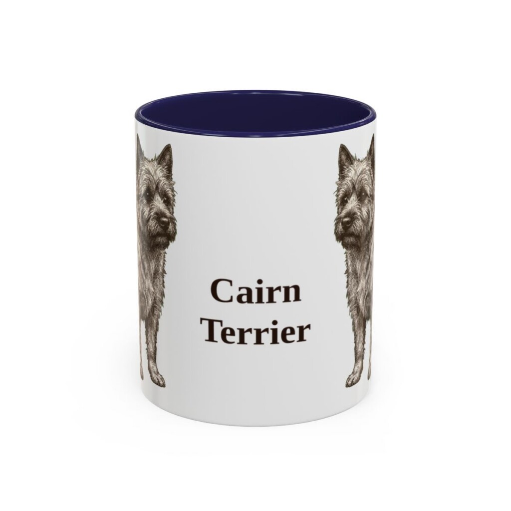 11oz Cairn Terrier Mug, Vintage Dog Portrait Coffee Mug, Dog Lover Gift