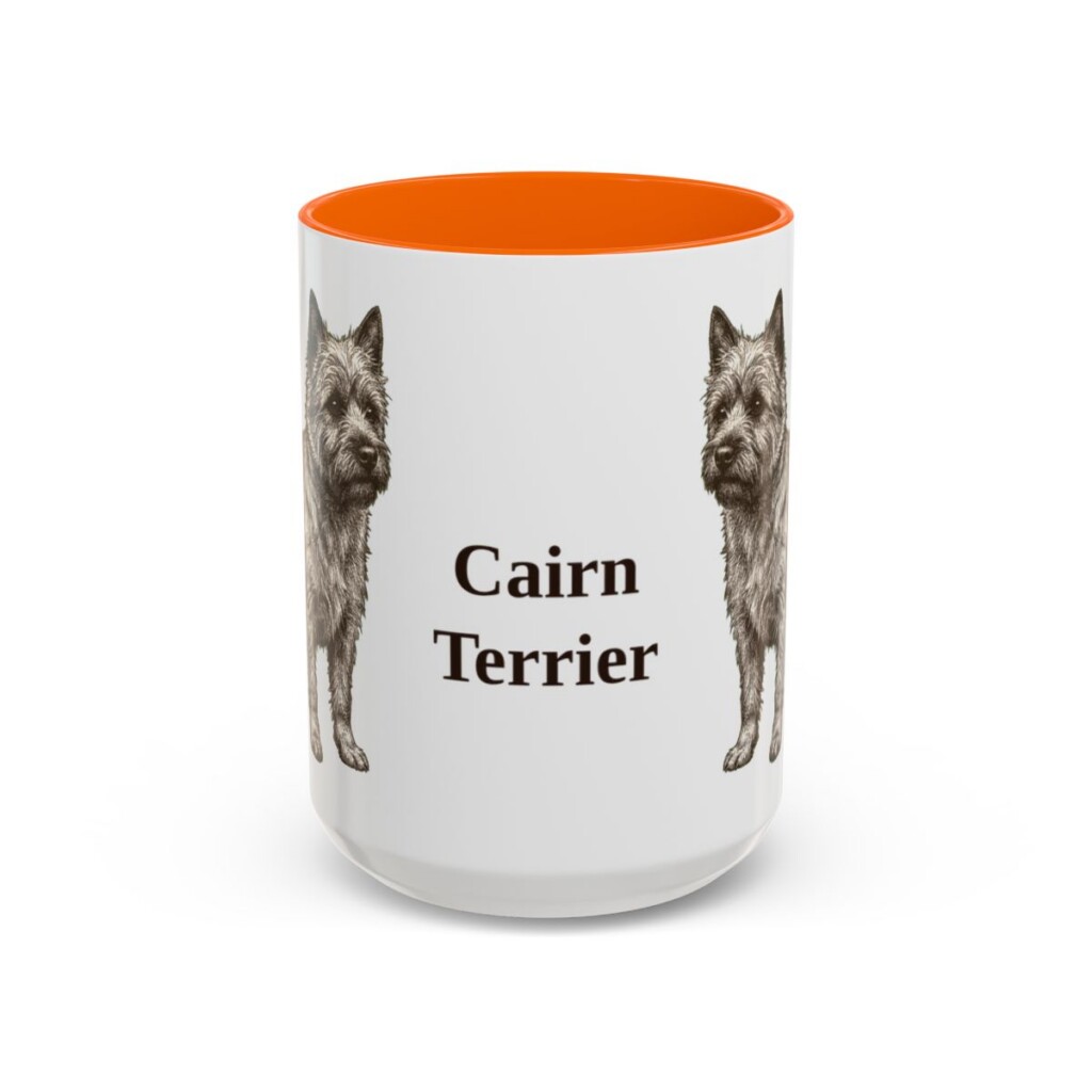 15oz Cairn Terrier Mug, Vintage Dog Portrait Coffee Mug, Dog Lover Gift