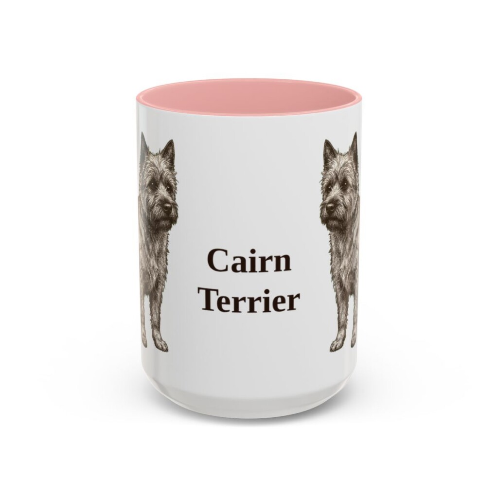 15oz Cairn Terrier Mug, Vintage Dog Portrait Coffee Mug, Dog Lover Gift
