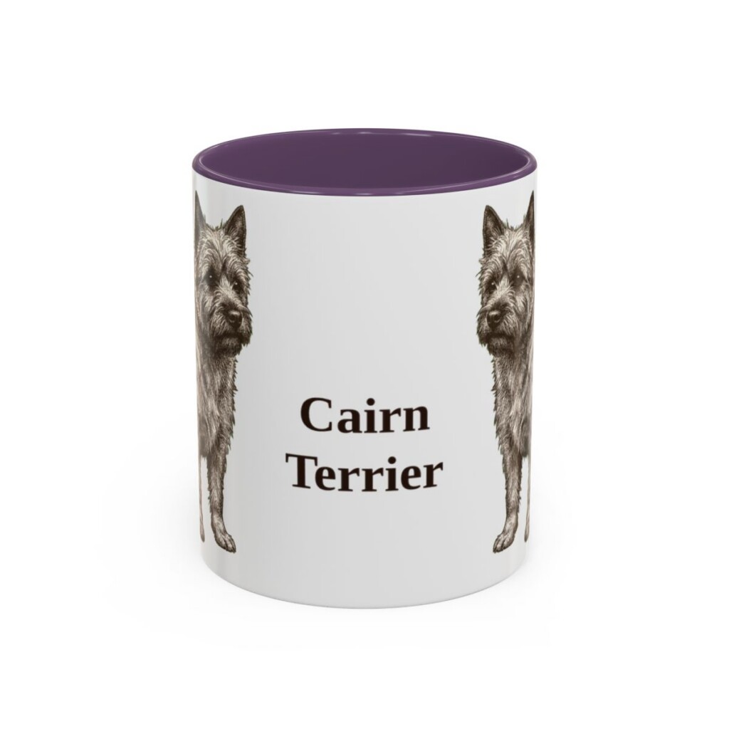 11oz Cairn Terrier Mug, Vintage Dog Portrait Coffee Mug, Dog Lover Gift