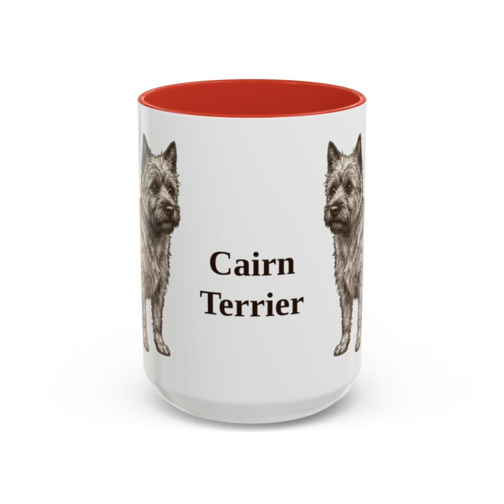15oz Cairn Terrier Mug, Vintage Dog Portrait Coffee Mug, Dog Lover Gift