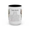 cairn-terrier-mug-writeup-black-front-3 15oz Cairn Terrier Mug, Illustrated Dog Breed Facts Coffee Mug, Vintage Dog Keepsake Gift