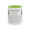 11oz Cairn Terrier Mug, Illustrated Dog Breed Facts Coffee Mug, Vintage Dog Keepsake Gift