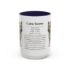 cairn-terrier-mug-writeup-navy-3 15oz Cairn Terrier Mug, Illustrated Dog Breed Facts Coffee Mug, Vintage Dog Keepsake Gift