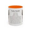 11oz Cairn Terrier Mug, Illustrated Dog Breed Facts Coffee Mug, Vintage Dog Keepsake Gift