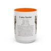 cairn-terrier-mug-writeup-orange-3 15oz Cairn Terrier Mug, Illustrated Dog Breed Facts Coffee Mug, Vintage Dog Keepsake Gift